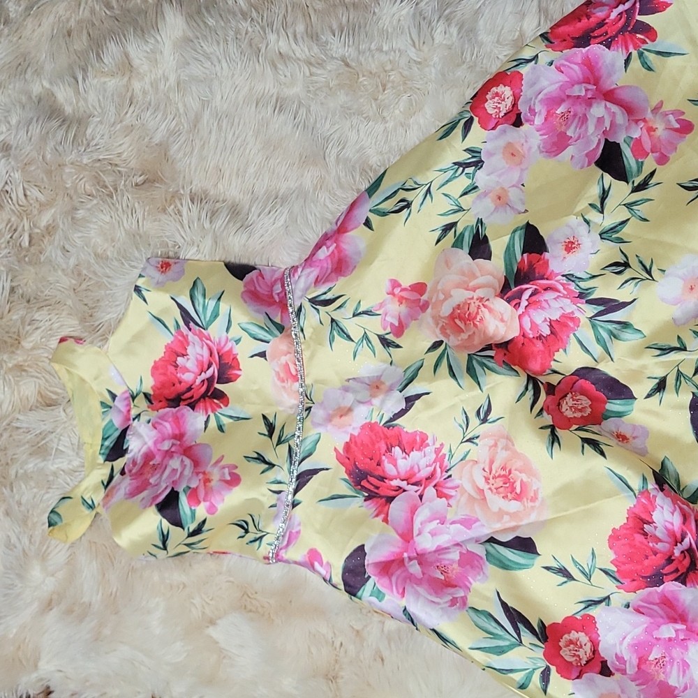 Yellow floral dress